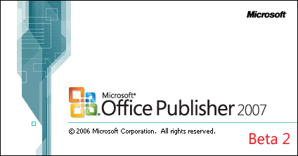 Splash in Microsoft Publisher 2007