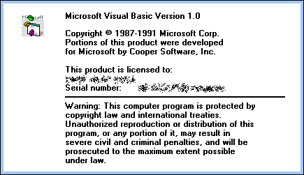 Splash in Visual Basic 1.0