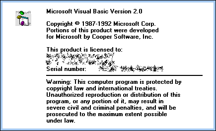 Splash in Visual Basic 2.0