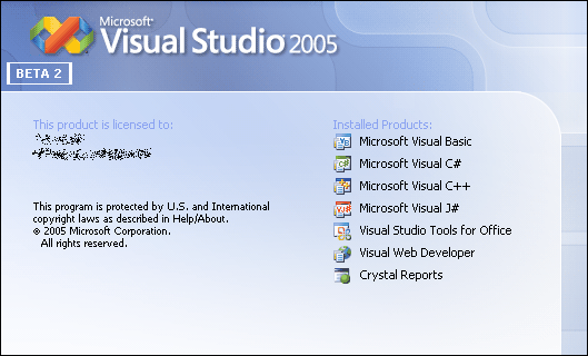 visual studio 2005