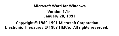 Splash in Microsoft Word 1.1